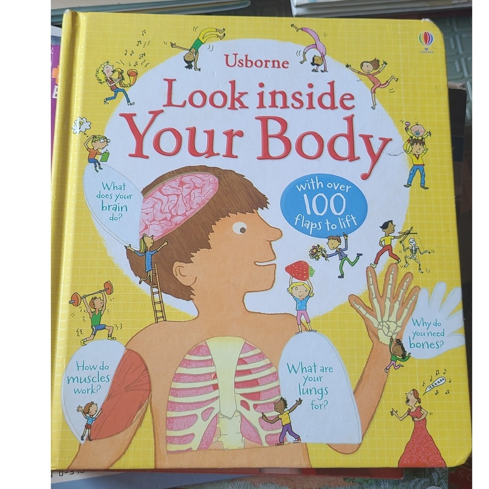 Usborne Look Inside Your Body Lift-the-Flap Educational Board Book Science Kids